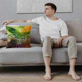 抽象的なエレガントなカラフルなペイントパターン クッション