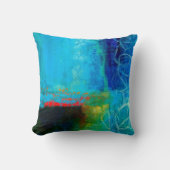 抽象的なエレガントなカラフルペイントパターン クッション (正面)