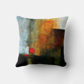 抽象的なエレガントなカラフルペイントパターン クッション (裏面)