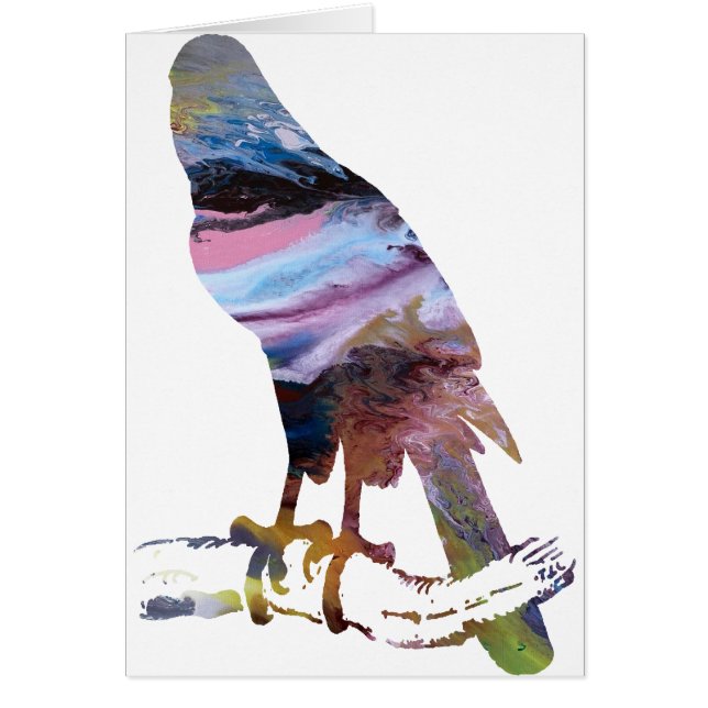 抽象的なオオタカのシルエット (正面)