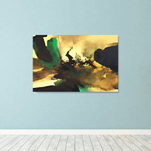 抽象的なオリエンタルムードアート キャンバスプリント 36"x24" B