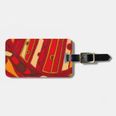 抽象的なオレンジパネル ラゲッジタグ (正面横)