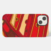 抽象的なオレンジパネル iPhoneケース (裏面横)