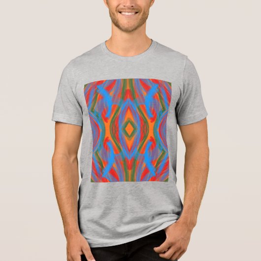 抽象的なオレンジ色 トライブレンドＴシャツ (正面)