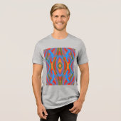 抽象的なオレンジ色 トライブレンドＴシャツ (正面全面)