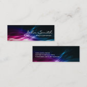抽象的なオーロラのカメラマンの小型名刺 スキニー名刺 (正面/裏面)