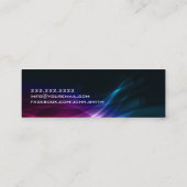 抽象的なオーロラのカメラマンの小型名刺 スキニー名刺 (裏面)