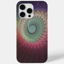 抽象的なカタツムリのカラフルなモダンフラクタルアート iPhone 15 PRO MAXケース