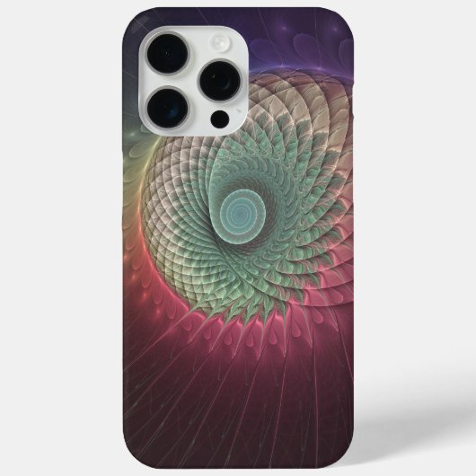 抽象的なカタツムリのカラフルなモダンフラクタルアート Case-Mate iPhoneケース (裏面)