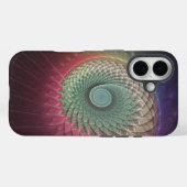 抽象的なカタツムリのカラフルなモダンフラクタルアート Case-Mate iPhoneケース (裏面 (横))