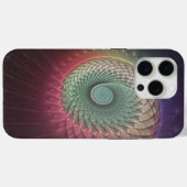 抽象的なカタツムリのカラフルなモダンフラクタルアート Case-Mate iPhoneケース (裏面 (横))