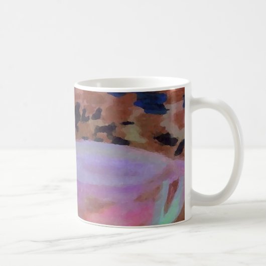 抽象的なカフェのCricketDianeのコーヒー芸術 コーヒーマグカップ (右)