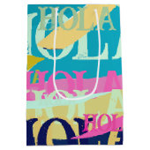 抽象的なカラフルなオラ ミディアムペーパーバッグ (裏面)