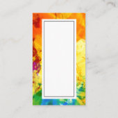 抽象的なカラフルなペイント ブラシ テクスチャ 名刺 (裏面)