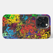 抽象的なカラフルな回転体 / iPhoneケース (裏面横)