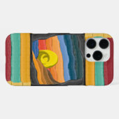 抽象的なカラフルな日没 iPhoneケース (裏面横)