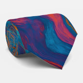 抽象的なカラフルな波のテクスチャー ネクタイ (ロール)