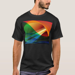 抽象的なカラフルな波 Tシャツ