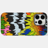 抽象的なカラフルな液滴のレトロなウェーブストライプ Case-Mate iPhoneケース (裏面 (横))