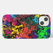 抽象的なカラフルな渦巻き / iPhoneケース (裏面横)