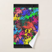 抽象的なカラフルな渦 /  バスタオルセット (ハンドタオル)