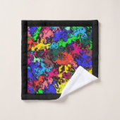 抽象的なカラフルな渦 /  バスタオルセット (ウォッシュタオル)