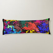 抽象的なカラフルな渦 /  ボディピロー (裏面)