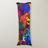 抽象的なカラフルな渦 /  ボディピロー (正面縦)