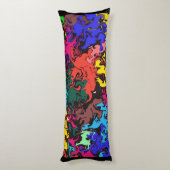 抽象的なカラフルな渦 /  ボディピロー (裏面 (縦))