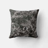 抽象的なカラフルな渦 / 白黒 クッション (裏面)