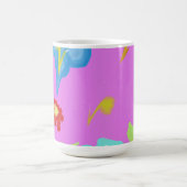 抽象的なカラフルな花の芸術 クラシック コーヒーマグ コーヒーマグカップ (中央)