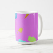 抽象的なカラフルな花の芸術 クラシック コーヒーマグ コーヒーマグカップ (正面右)