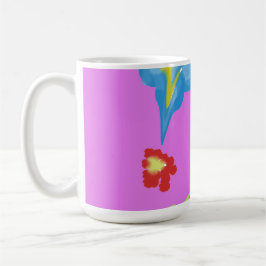 抽象的なカラフルな花の芸術 クラシック コーヒーマグ コーヒーマグカップ