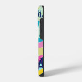 抽象的なカラフルなHola iPhoneケース (左側面)