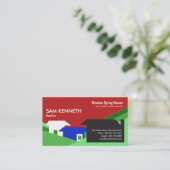 抽象的なカラフルの生気に満ちた家内経営カード 名刺 (スタンド正面)