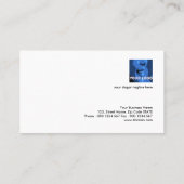 抽象的なカラフルの生気に満ちた家内経営カード 名刺 (裏面)