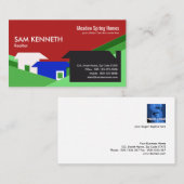 抽象的なカラフルの生気に満ちた家内経営カード 名刺 (正面/裏面)