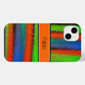 抽象的なカラフルデザイン iPhoneケース (裏面横)