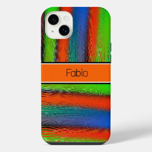 抽象的なカラフルデザイン iPhoneケース (裏面)