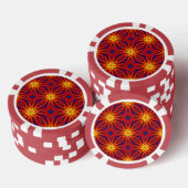 抽象的なカラフルパターン ポーカーチップ (積み重ね)