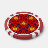 抽象的なカラフルパターン ポーカーチップ (シングル)