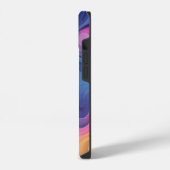 抽象的なカラフル渦巻きモノグラム iPhoneケース (左側面)