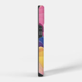 抽象的なカラフル渦巻きモノグラム iPhoneケース (右側面)