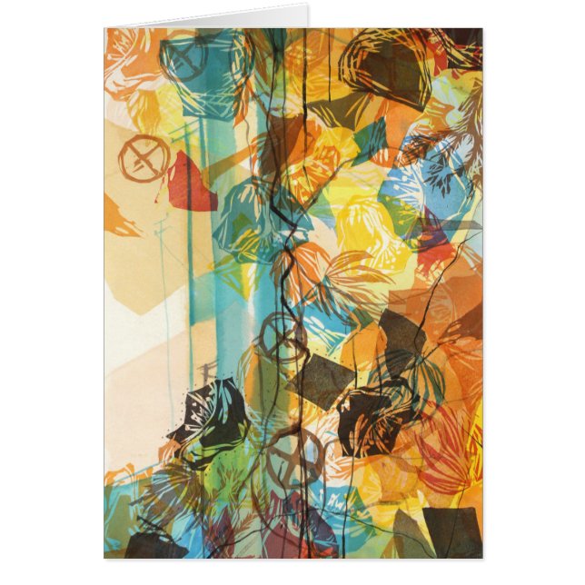 抽象的なカリフォルニアの砂漠の芸術カードモハーベ (正面)