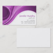 抽象的なカーブ-紫色 名刺 (正面/裏面)