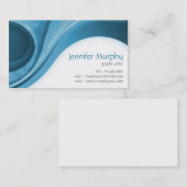 抽象的なカーブ-青 名刺 (正面/裏面)