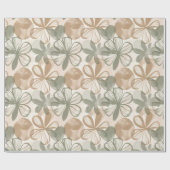 抽象的なガッシュ技法の花のコンポジション ラッピングペーパー (フラット)