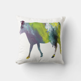 抽象的なガーンジー牛シルエット クッション