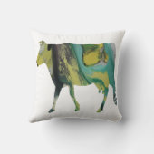 抽象的なガーンジー牛シルエット クッション (裏面)