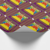 抽象的なキャンデートウモロコシのデザインのギフト用包装紙 ラッピングペーパー (角)